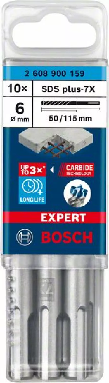 Bosch 2608900159 EXPERT Hamerboor SDS plus-7X 10st 6x50x115mm-image