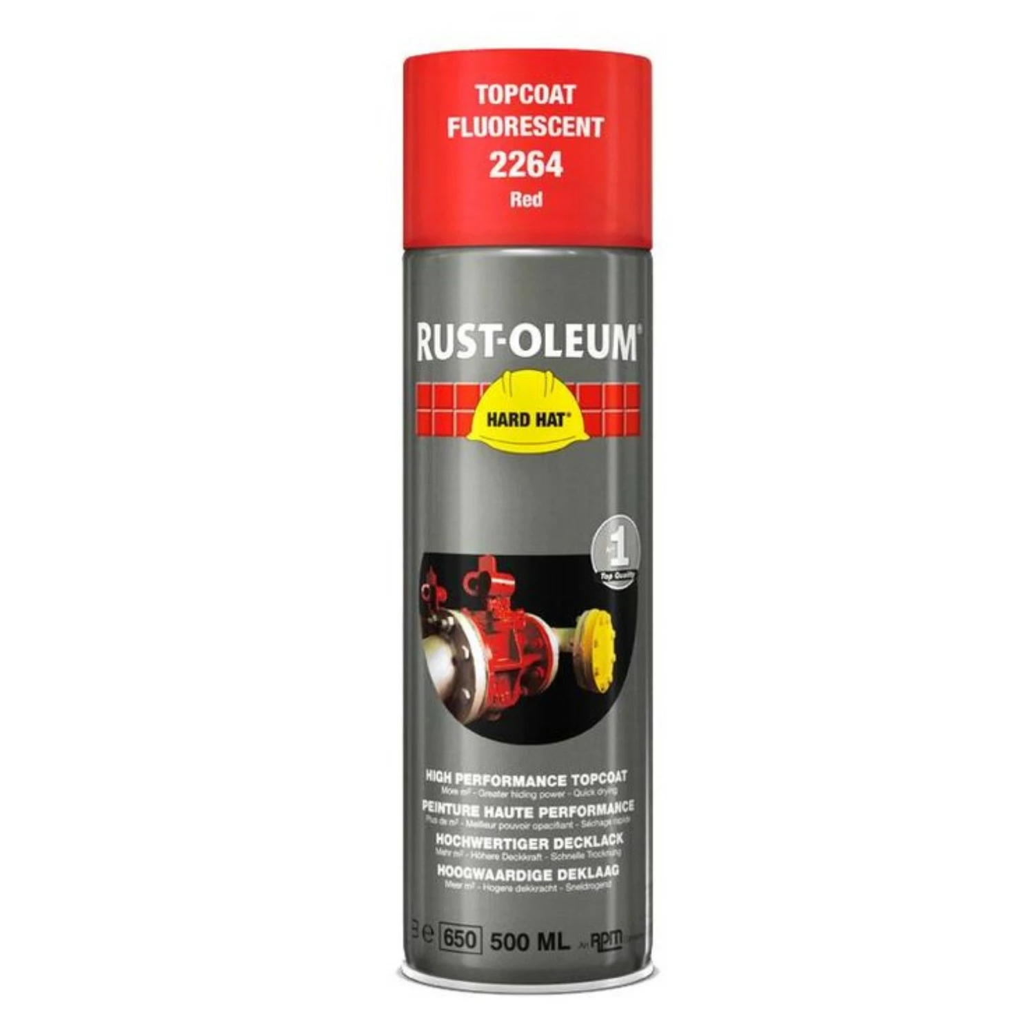 Rust-Oleum Hard Hat 2264 FLUORESCENT RED 0,5L-image