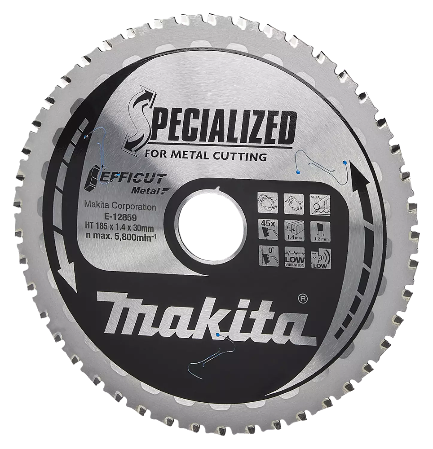 Makita E-12859 Efficut Lame de scie circulaire Acier - 185x30x1,4mm 45T-image