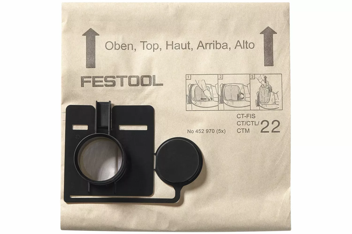 Festool 452970 FIS-CT/CTL/CTM 22/5 Filterzak voor CT 22 (5st) - 452970-image