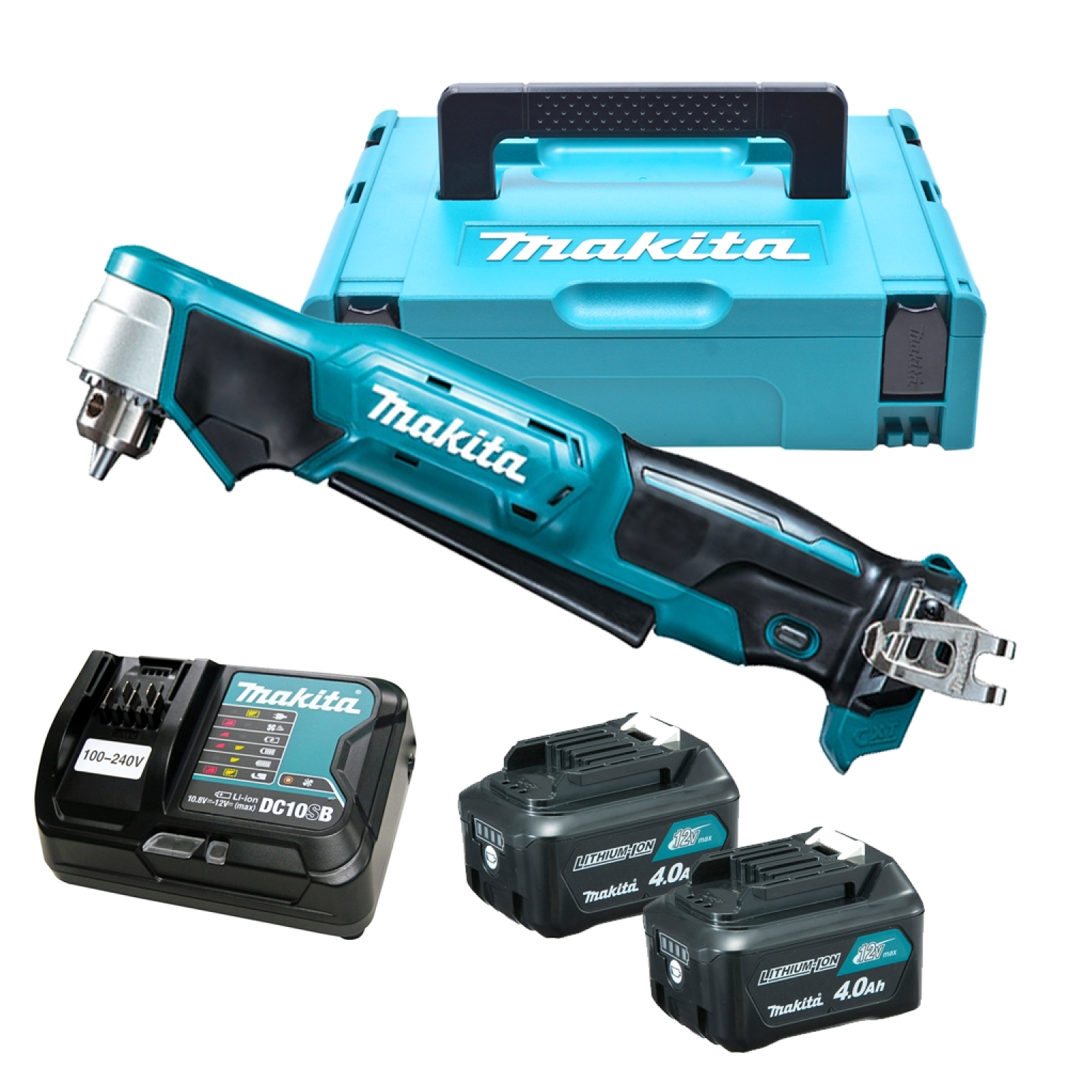 Makita DA332DSMJ 10.8V Li-Ion accu haakse boor-/schroefmachine set (2x 4,0Ah accu) in Mbox-image