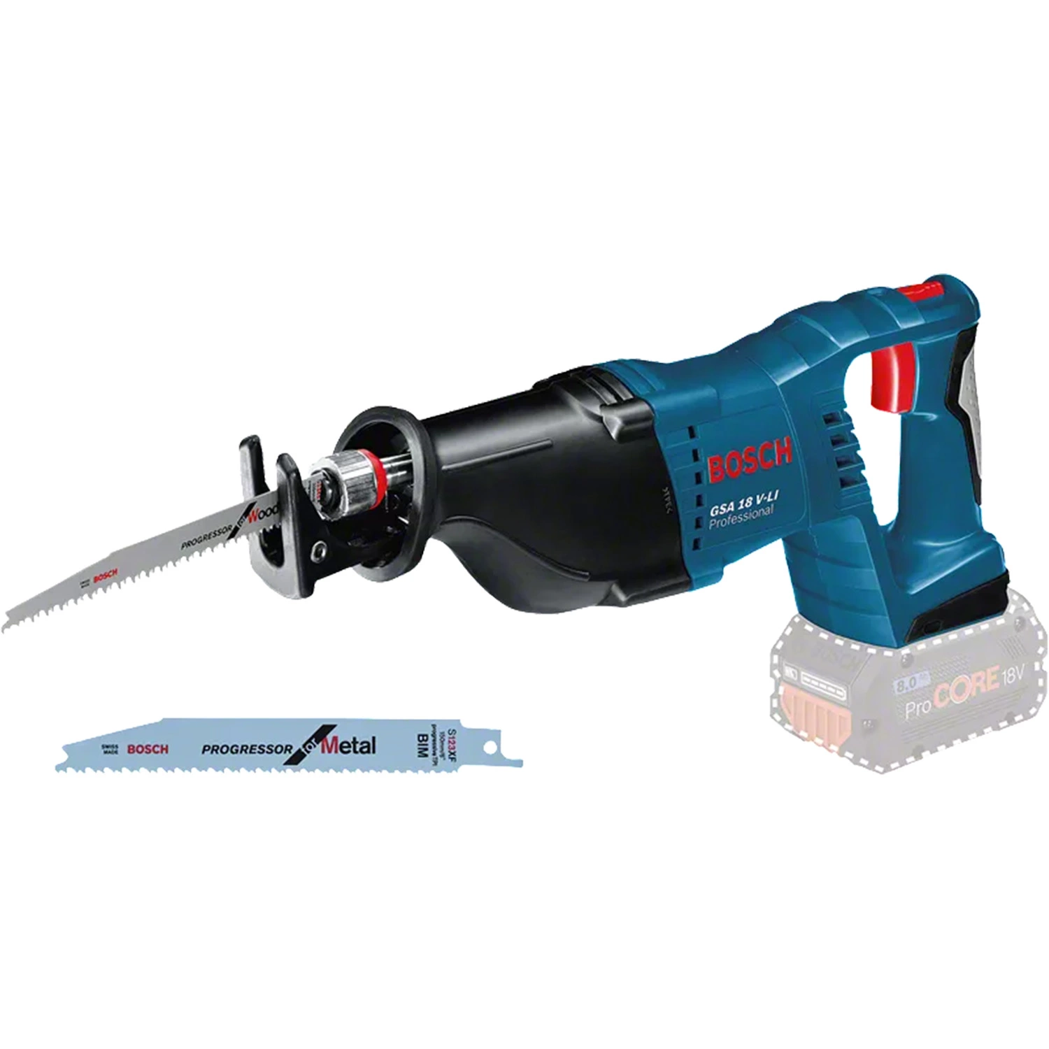 Bosch GSA 18 V-LI SOLO 18V Li-Ion accu reciprozaag body - snelwissel - variabel-image