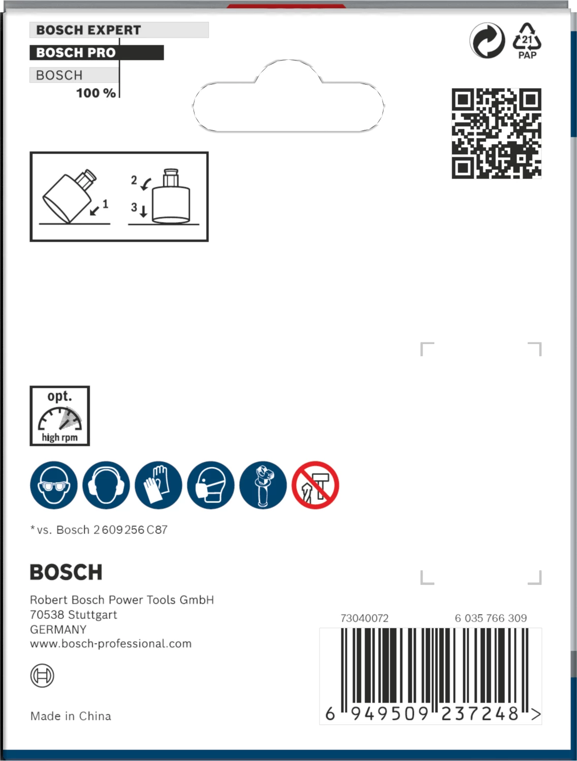 Bosch 2608901572 Scie cloche diamantée PRO Tile PC Plus pour carrelage - 79 mm-image