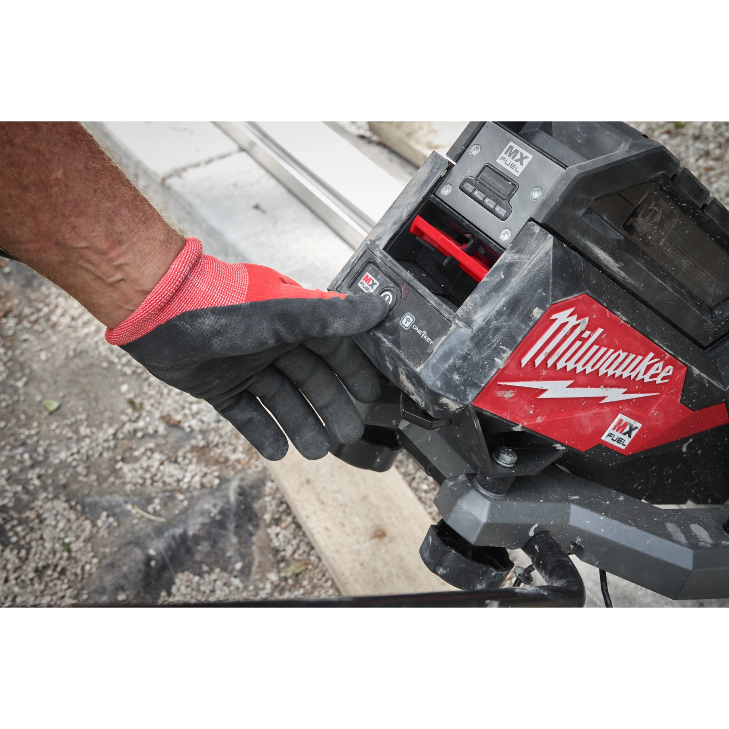 Milwaukee MXF PSC-302 MX Fuel accu beton trilspaan set (2x 3.0Ah accu)-image