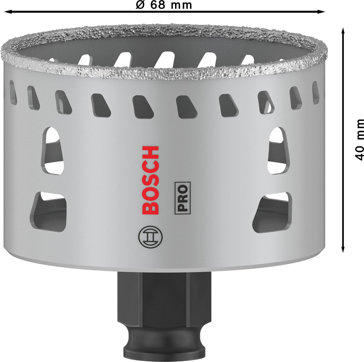 Bosch 2608901569 Scie cloche diamantée PRO Tile PC Plus pour carrelage - 68 mm-image