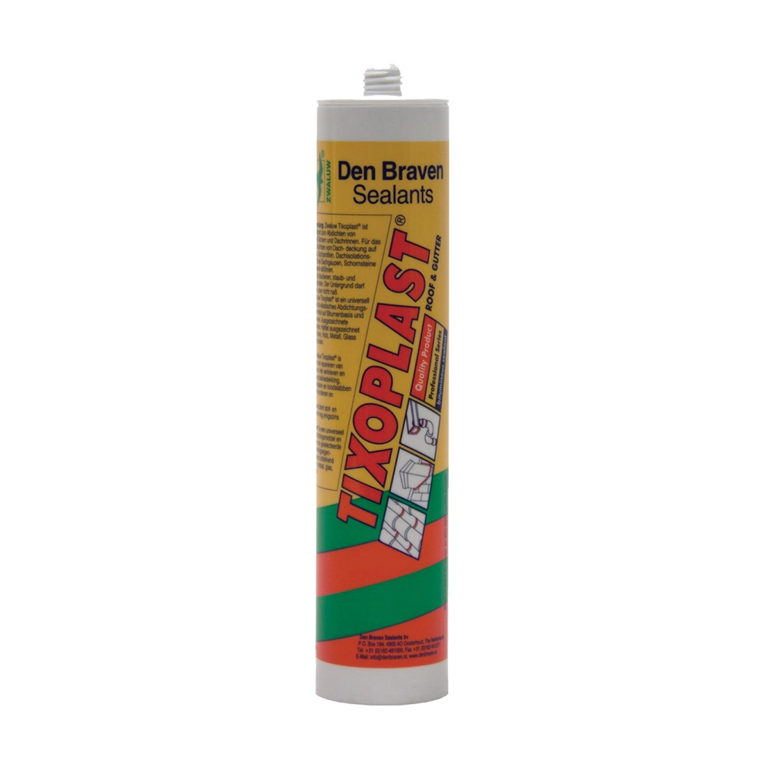 Zwaluw Den Braven 10121601 Tixoplast Dakkit - Zwart - 310ml - 12st-image