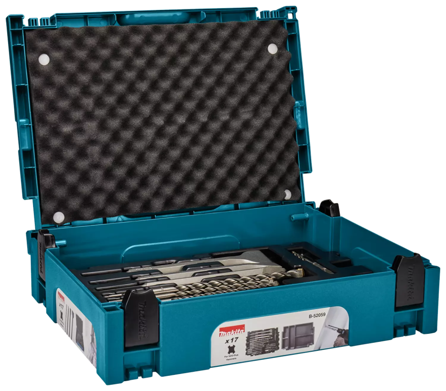 Makita B-52059 / B-53877 - 17 Forets et burins SDS-Plus dans coffret MAKPAC-image
