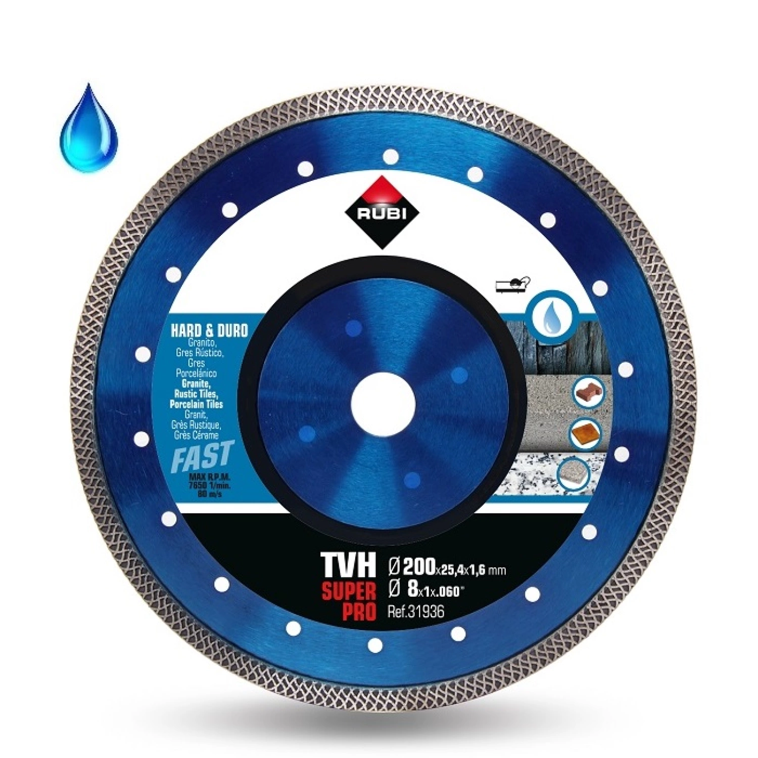 Rubi - Disque diamant pour matériaux durs TURBO VIPER TVH-200 SUPERPRO-image