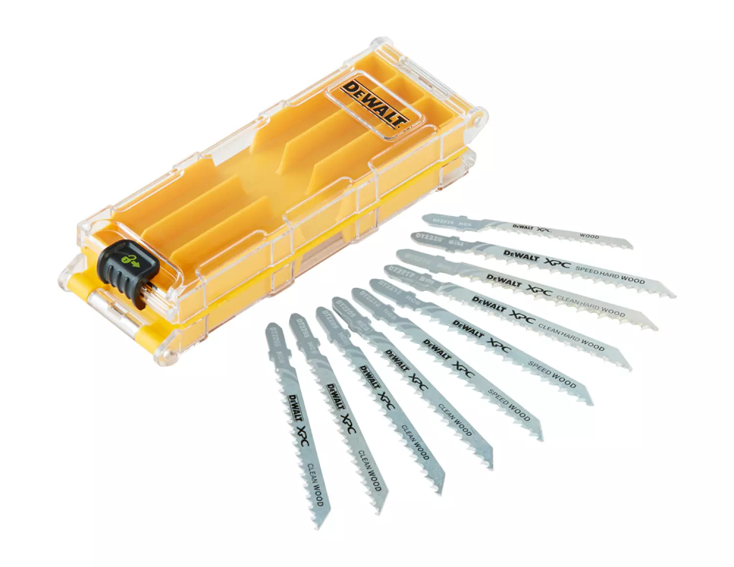 DeWALT DT2296 10 delig Decoupeerzaagblad set XPC in cassette - Hout / Kunststof / Laminaat-image