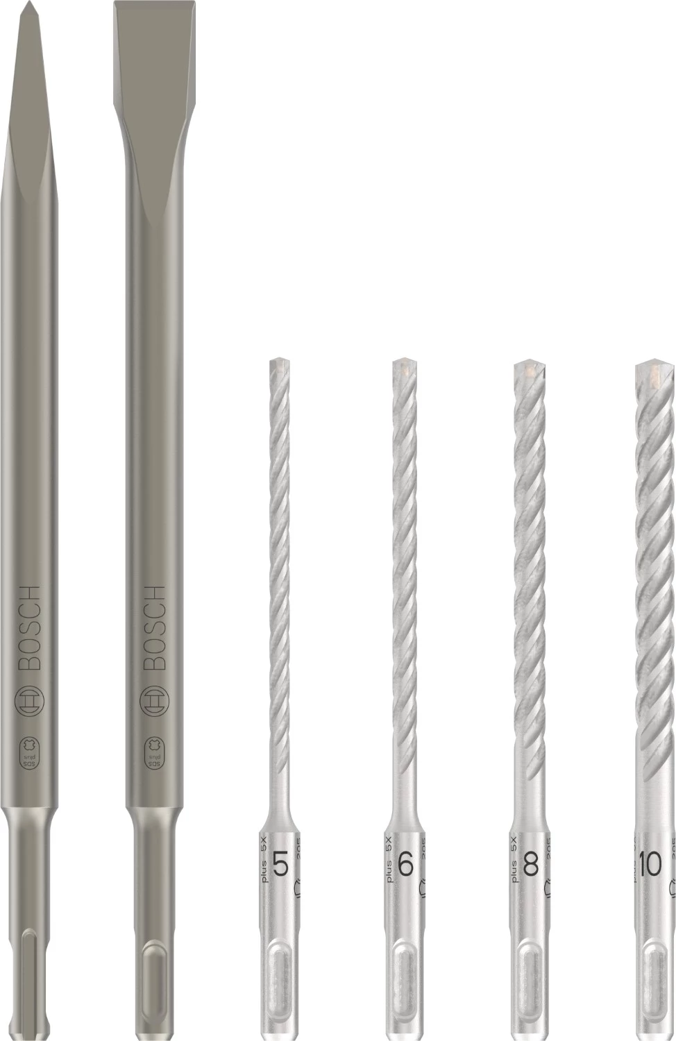Bosch 2607017585 PRO 6-delige SDS plus-4C Beitel- en borenset-image