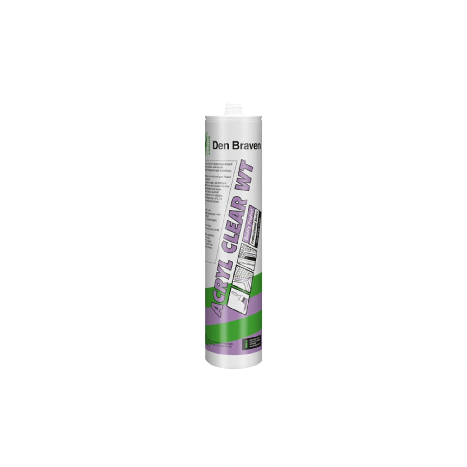 Zwaluw Den Braven 30617628 Acryl Clear WT Acrylaatkit - Transparant - 310ml
