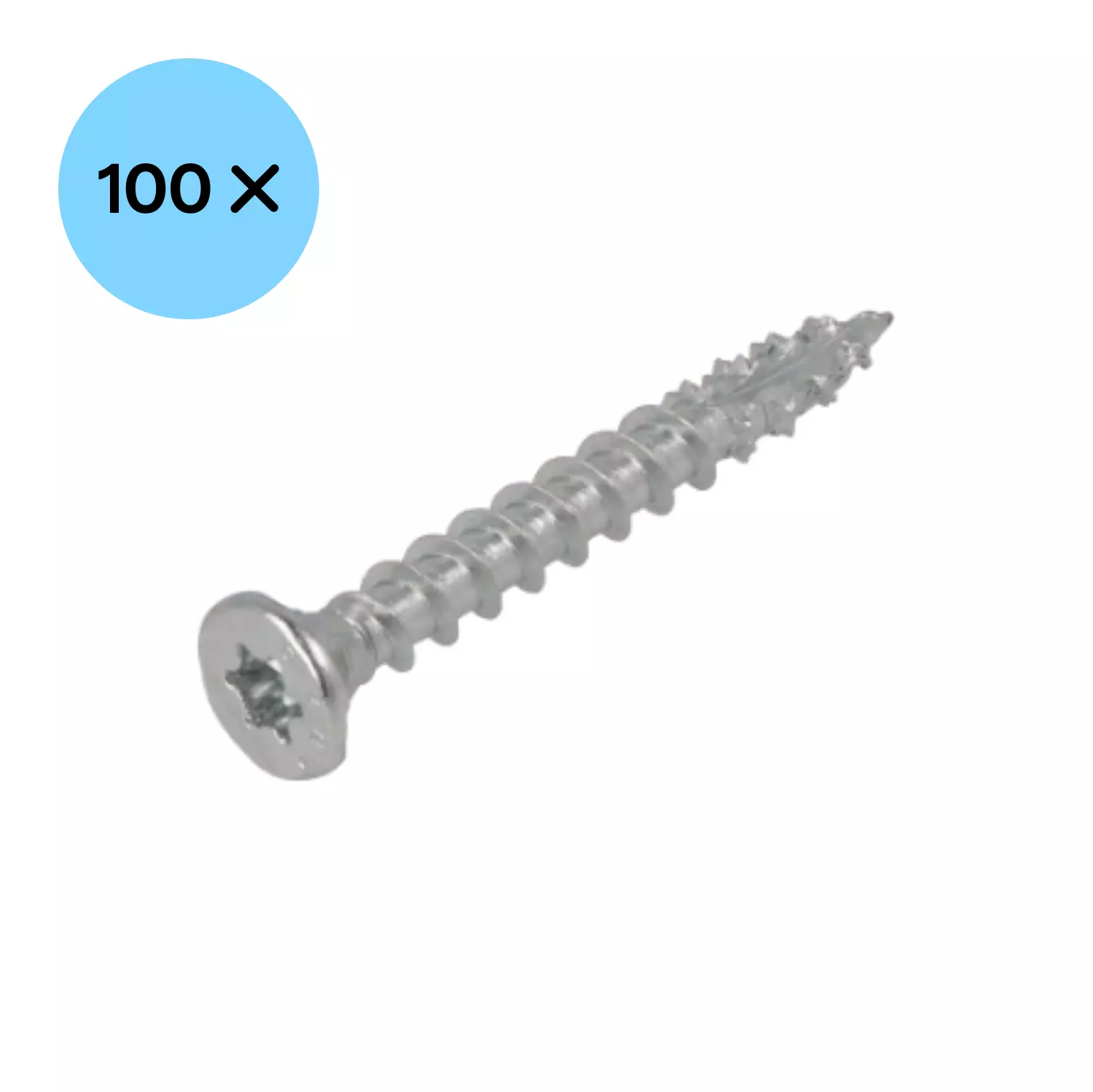 DynaPlus 0281.01.49901 Constructieschroef - TX30 - 6.0 x 50mm - Platkop - Voldraad - Verzinkt (100st)-image