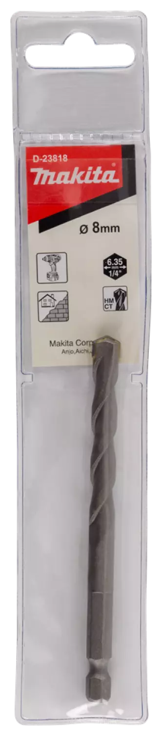 Makita D -23818 1/4 "Din Steenboor - 8x100mm-image