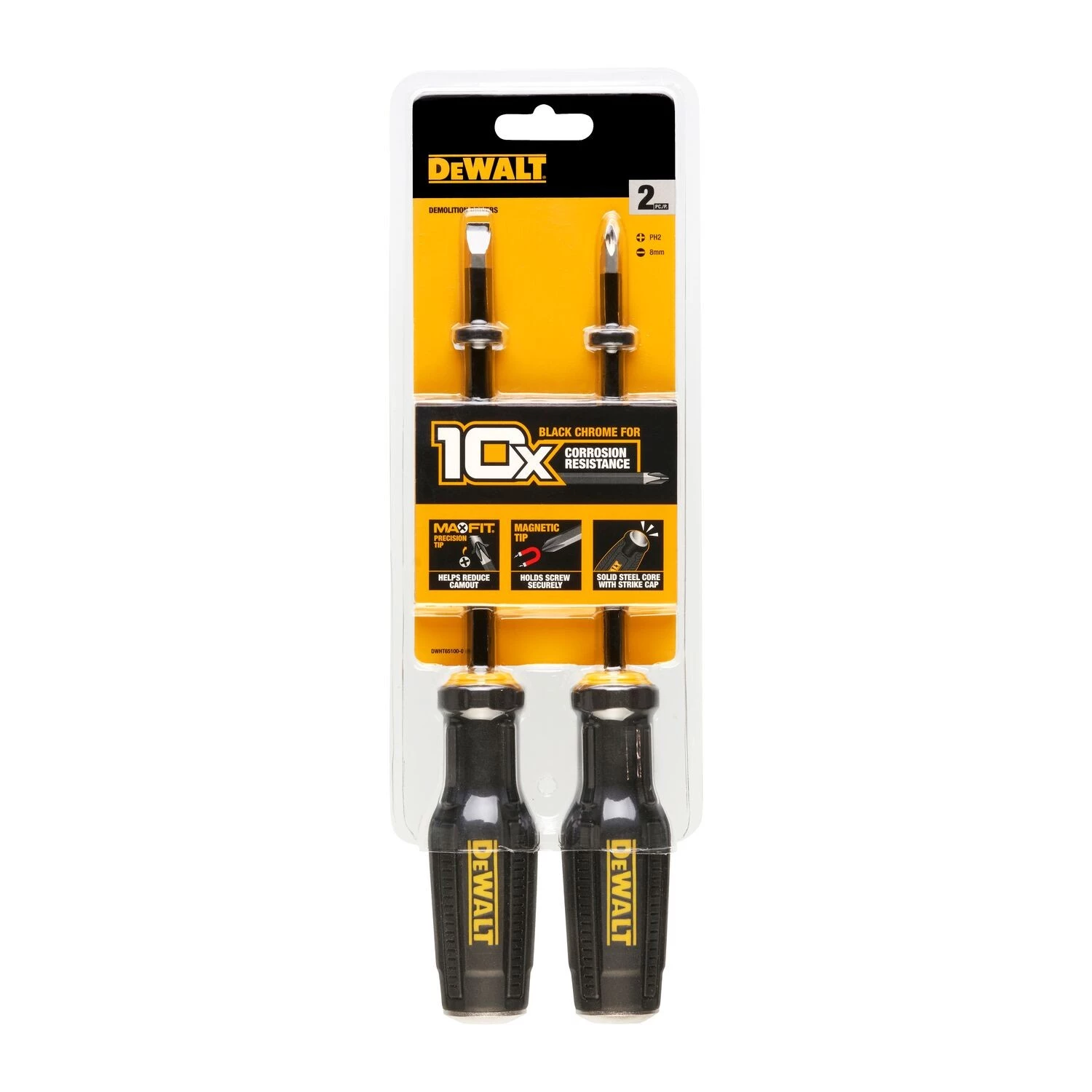 DeWALT DWHT65100-0 2-delige Schroevendraaierset - PH/SL-image