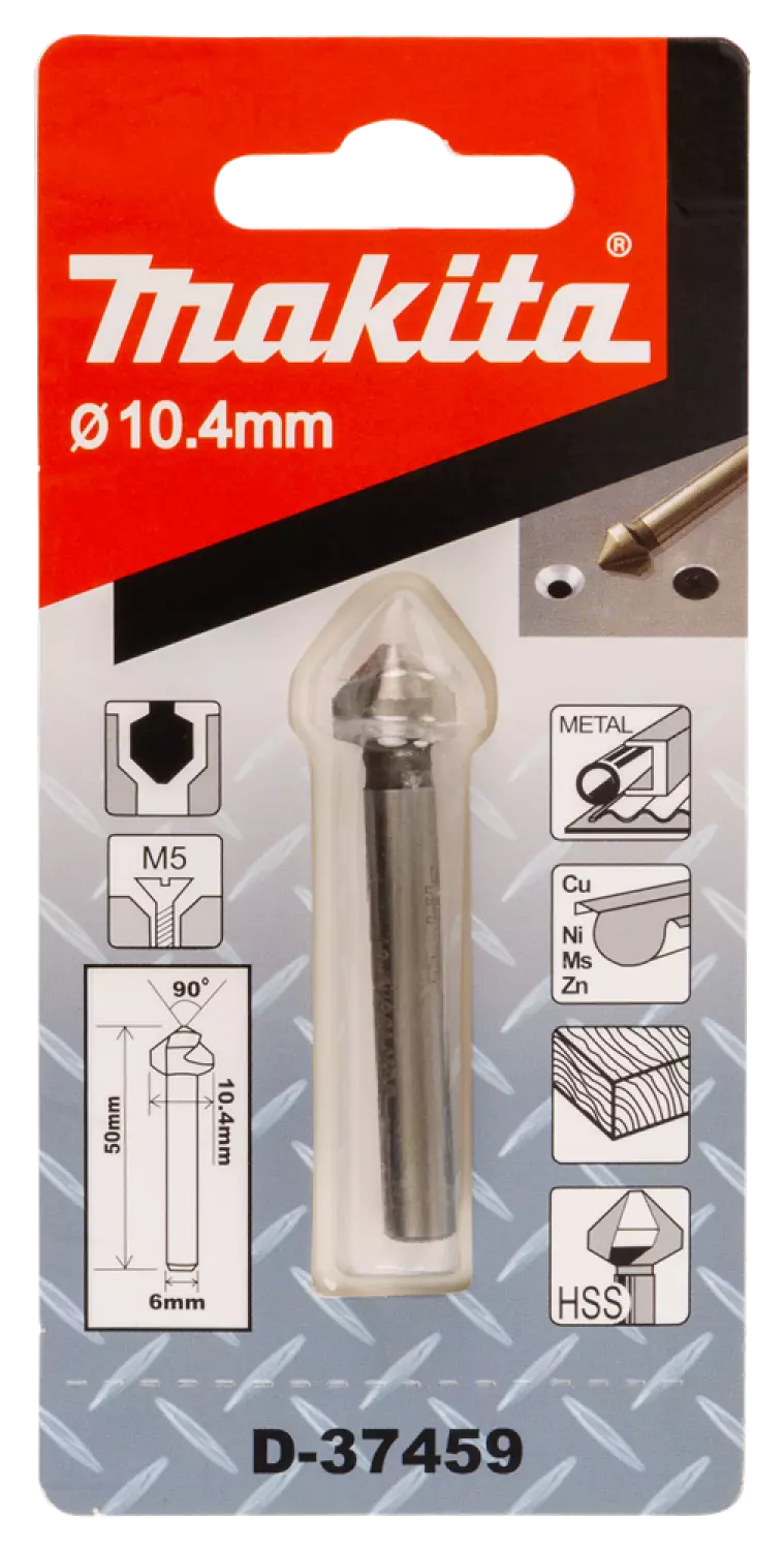 Makita D -37459 Foret à tête fraisée - 10,4 x 6 x 50 mm - M5-image