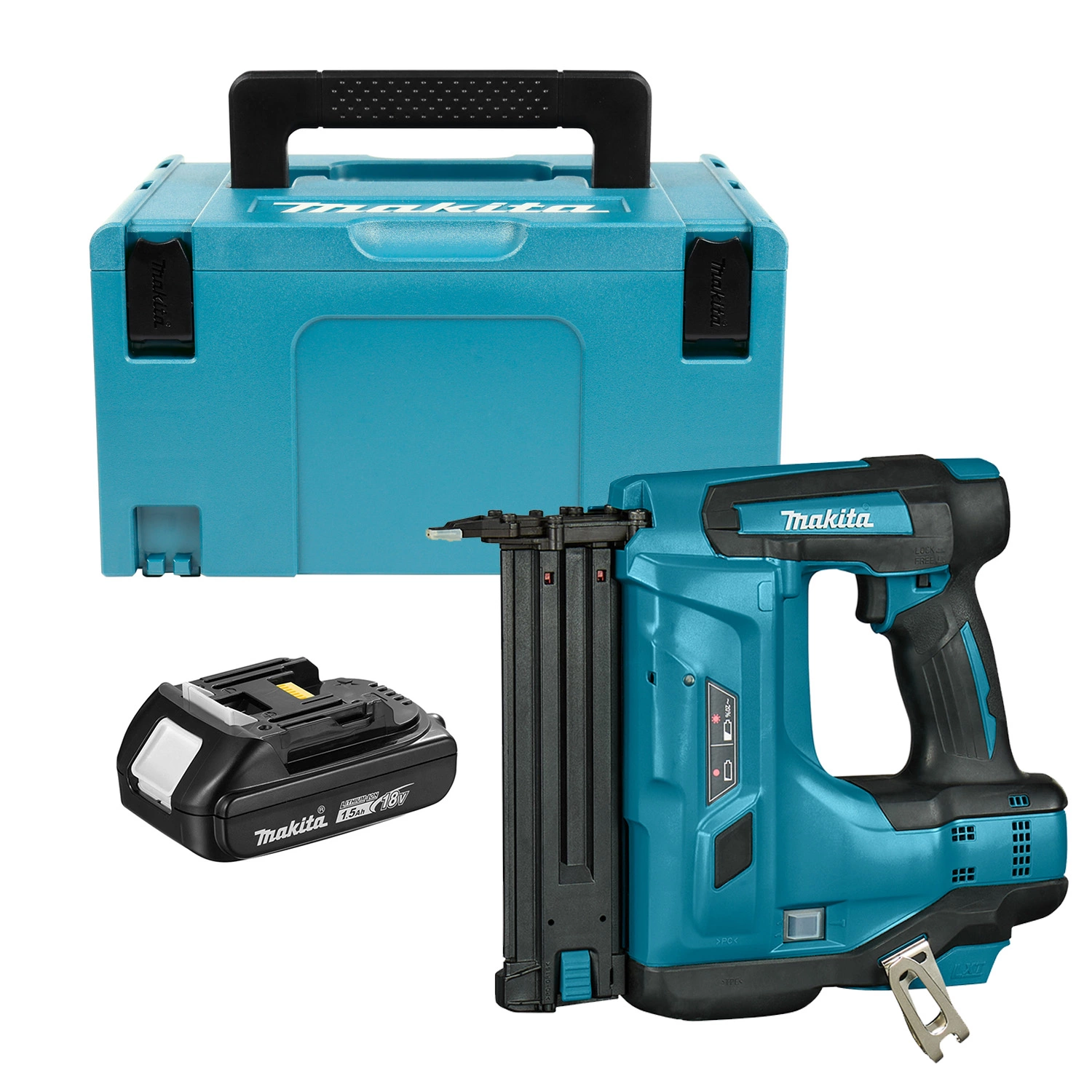 Makita DBN500Y1J 18V Li-Ion Accu brad tacker body + (1x 1.5Ah accu) in Mbox - 15-50mm - 18 Gauge-image