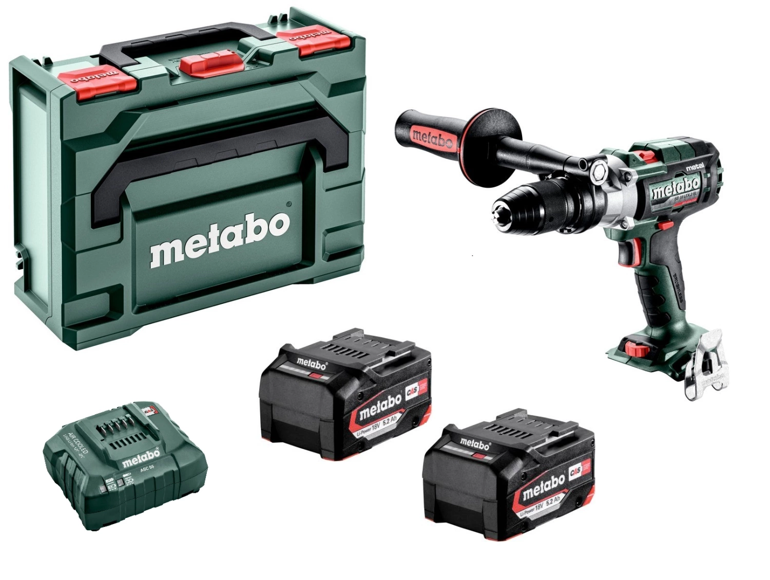 Metabo SB 18 LTX-3 BL I Metal 18V LiHD accu klopboormachine set (2x 5.2Ah) in Metabox - 130Nm - 68mm-image