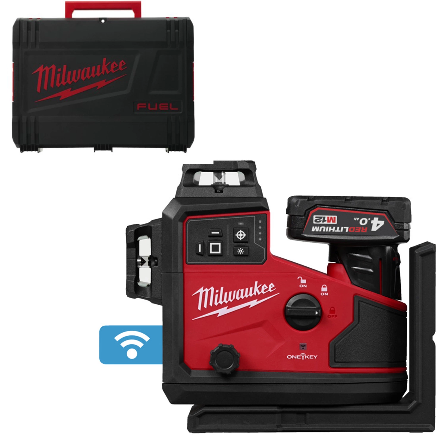 Milwaukee M12 A3PLO-0C 12V Li-ion accu Automatische driedimensionale laser body in koffer - 3x360°-image
