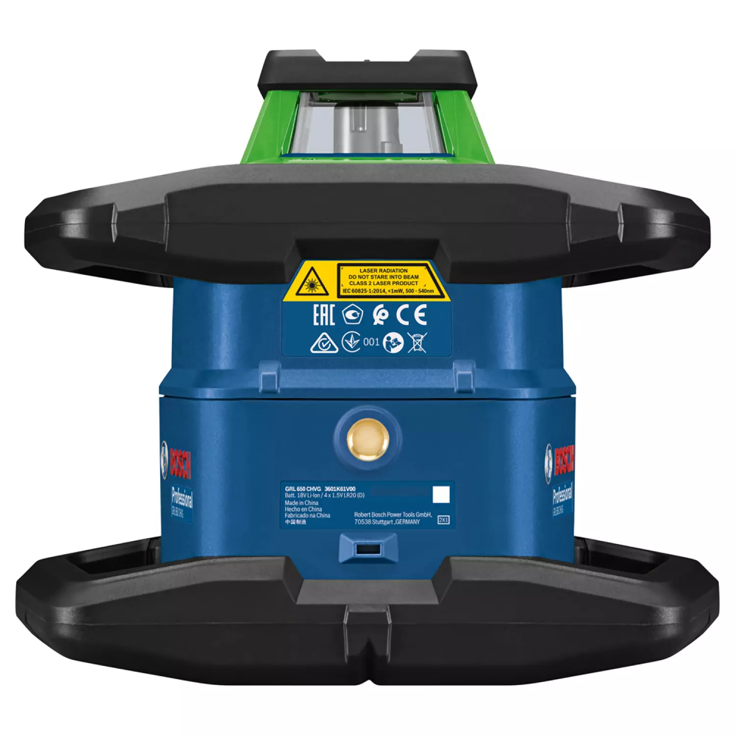Bosch GRL 650 CHVG 18V Li-ion Rotatielaser set (1x 4.0Ah) in koffer + statief - groen