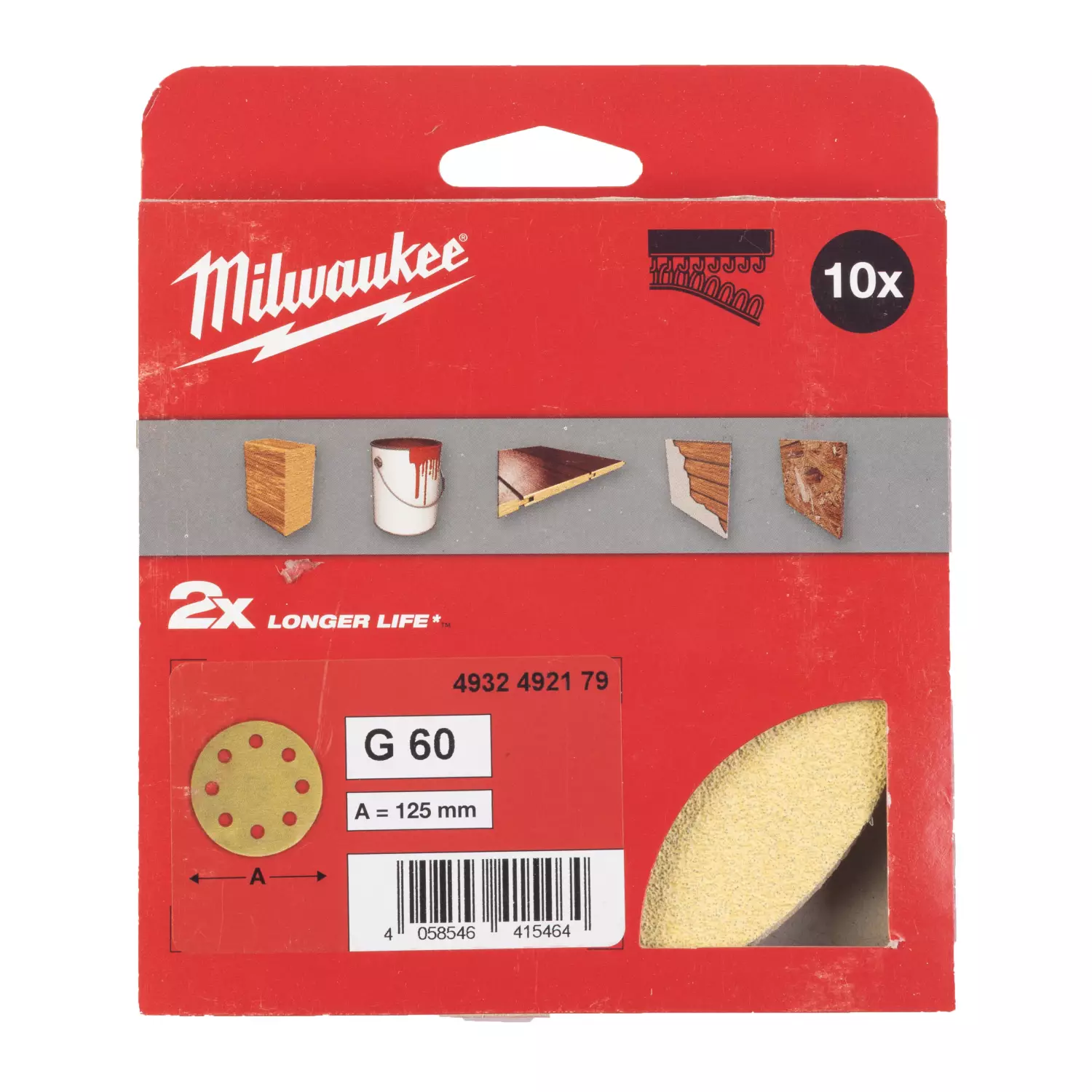 Milwaukee 4932492179 Disque abrasif - 125 mm - K60 (10 pièces)-image