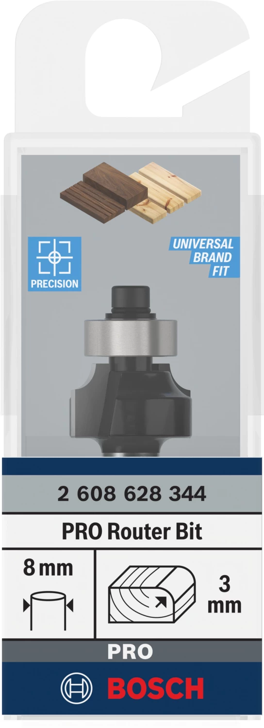 Bosch 2608628344 Afrondprofielfrees - 3 x 10,2mm-image