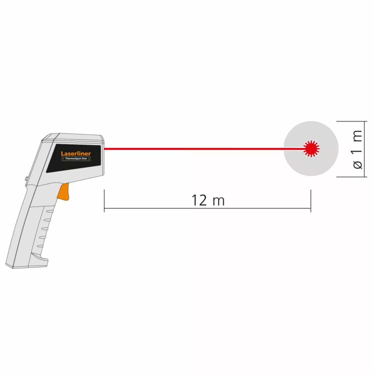 Laserliner ThermoSpot One Infrarood Thermometer met laser - bereik -38°C t/m 365°C-image