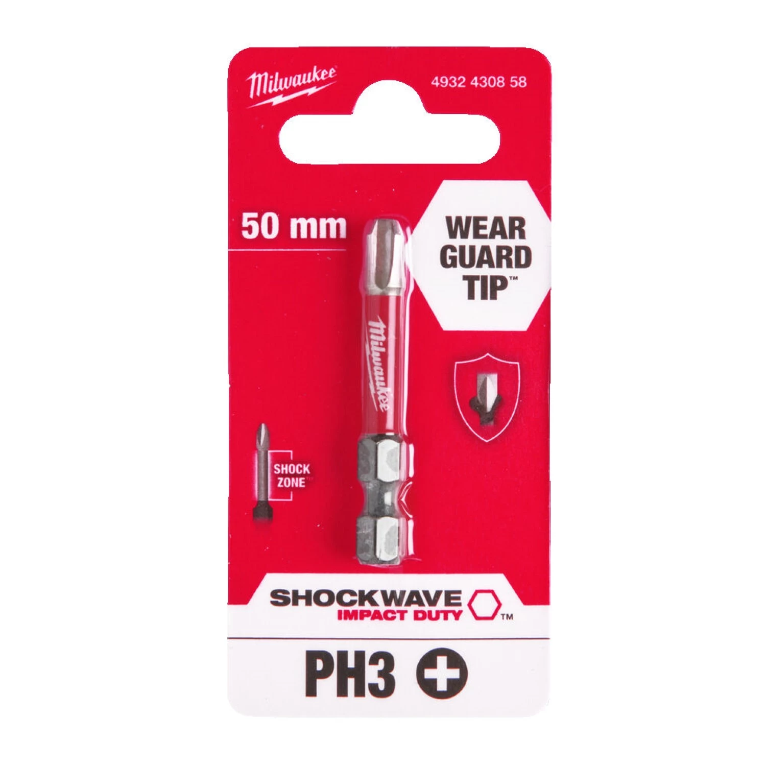 Milwaukee 4932430858 Shockwave™ Gen II PH3 50mm 1stuks-image