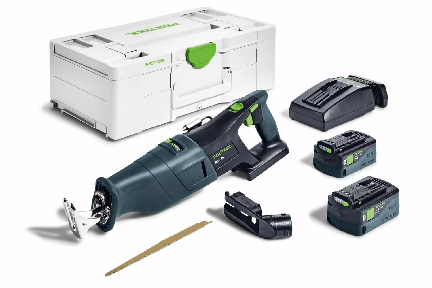 Festool RSC 18 5,0 EB-Plus 18V Li-Ion scie sabre sans fil (2x 5,0Ah) dans Systainer - 230 mm-image