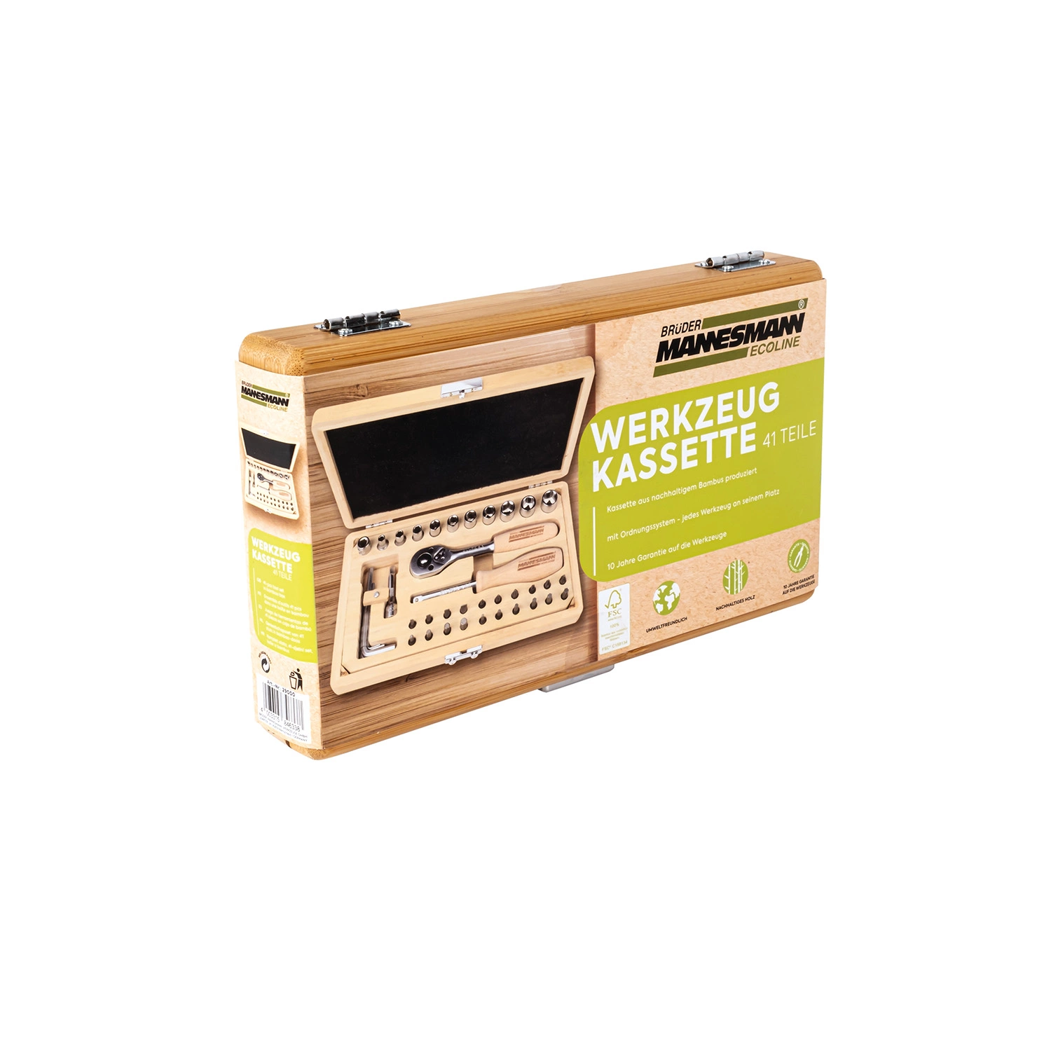 Brüder Mannesmann 29000 Ratel- en doppenset in cassette - 41-delig-image