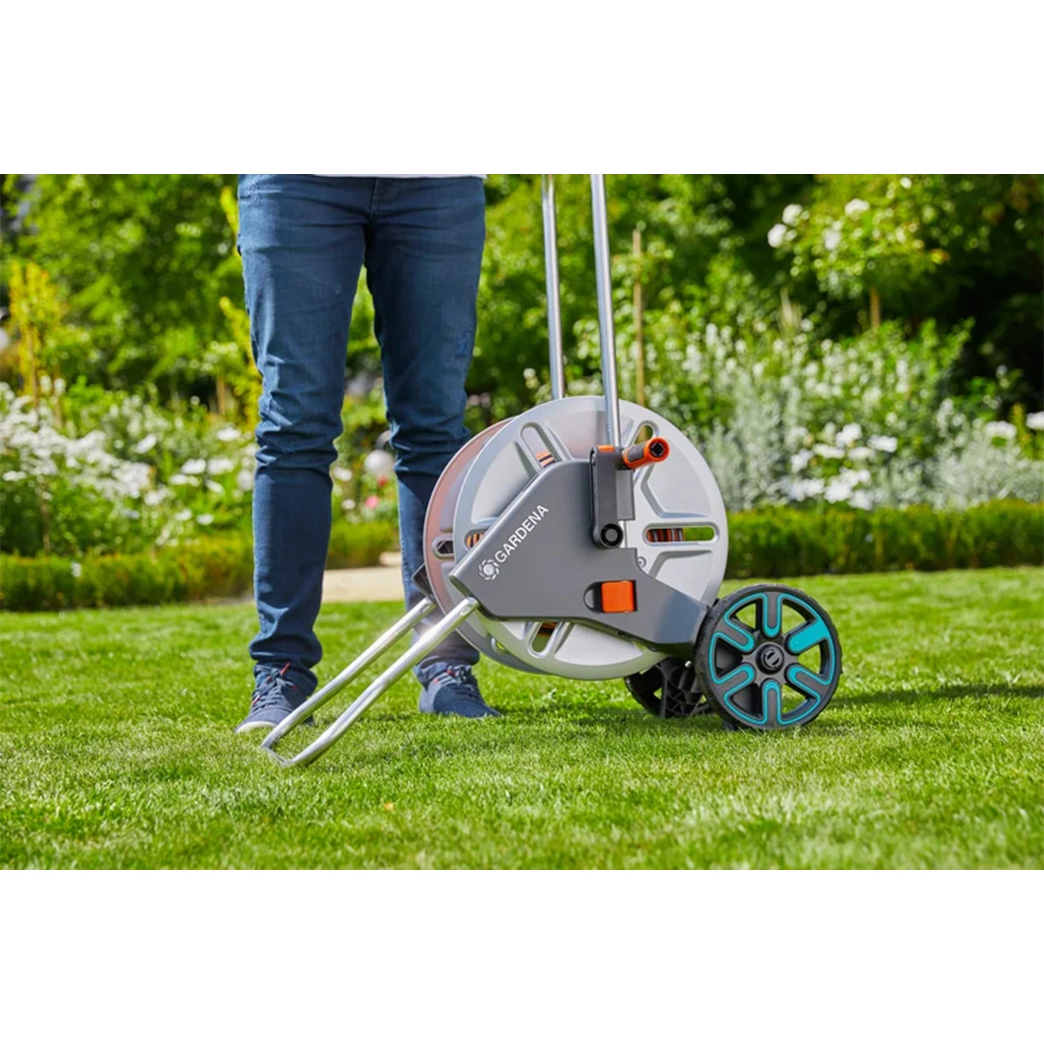 Gardena 18542-20 CleverRoll M Dévidoir métallique monté - 20 m-image