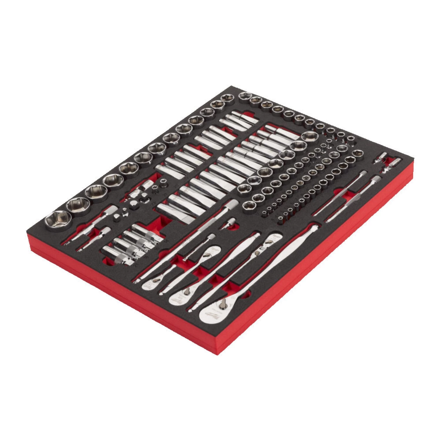 Milwaukee 4932498518 193-delige Ratel-en doppenset - in foam inlay - 1/4" + 3/8"+ 1/2"-image