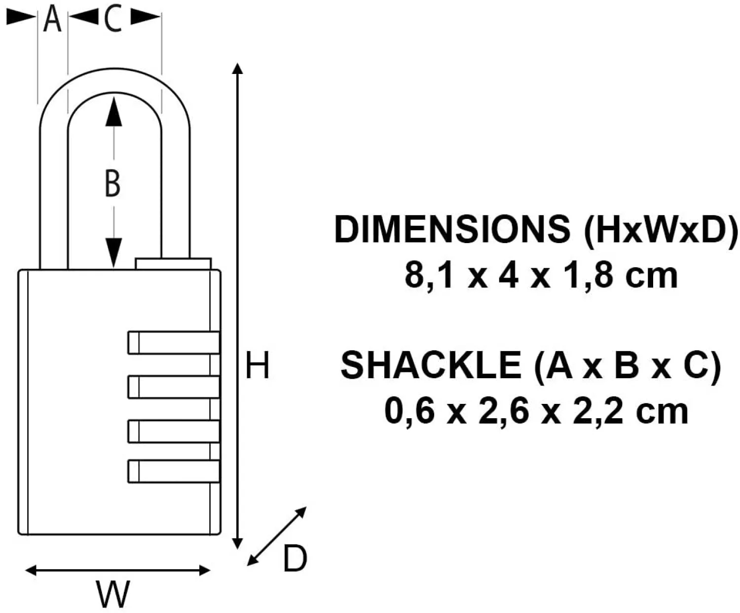 Master Lock 604EURD Hangslot - 40mm - cijfercode-image