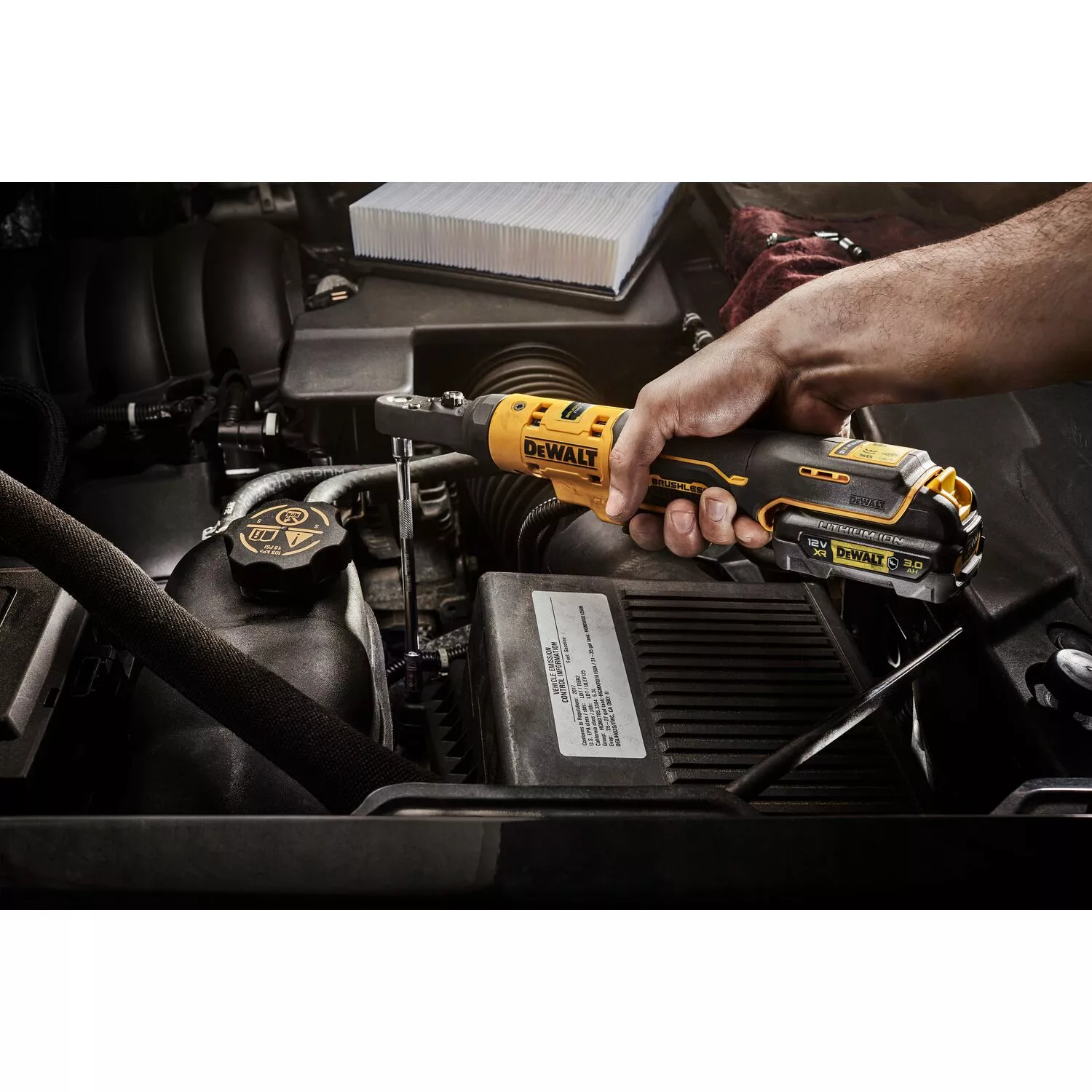 DeWALT DCF500N-XJ Corps de clé à cliquet coudée sans fil 12 V Li-ion - 1/4'“ & 3/8”'-image