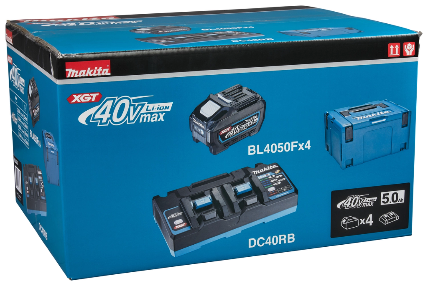 Makita XGT 40V MAX Li-ion Battery Starter Set (4x 5.0h) + Duol Vein in Mbox-image