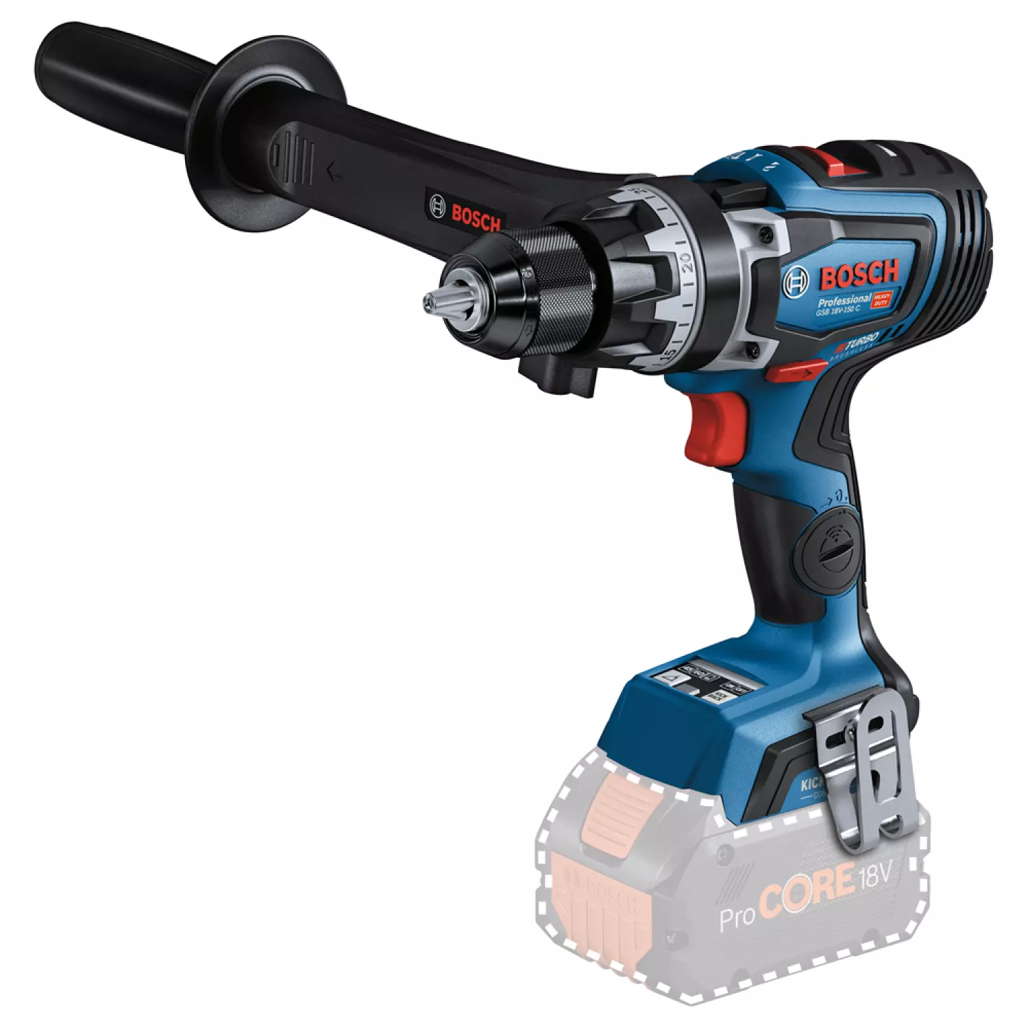 Bosch 06019J5102 - Perceuse-Visseuse à percussion sans fil GSB 18V-150 C - Machine seule-image