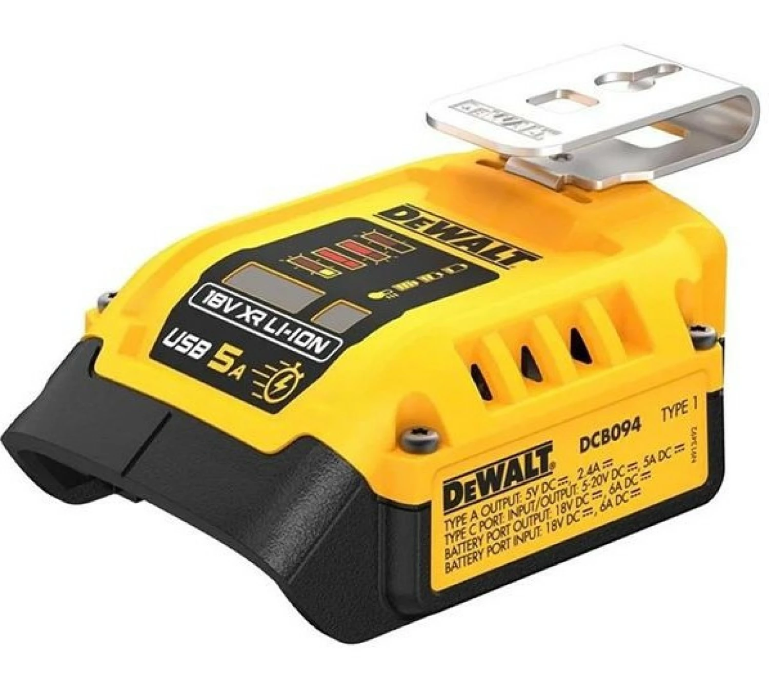 DeWALT DCB094K 18V Li-ion XR Adaptateur de charge USB-image