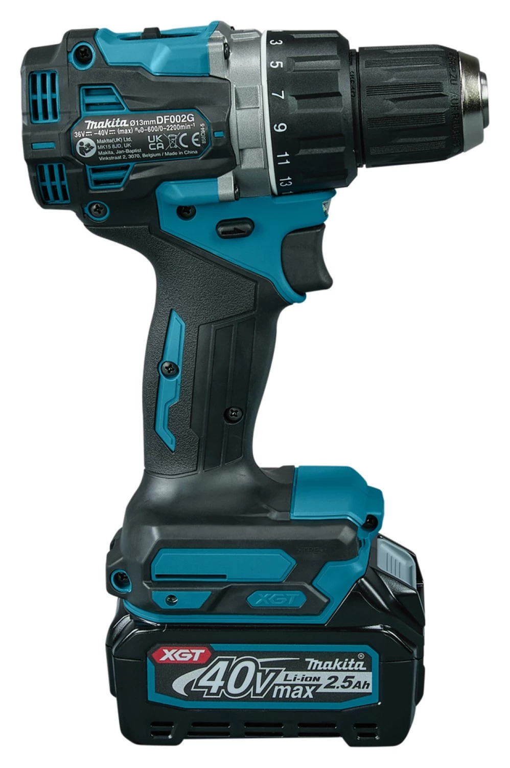 Makita DF002GD201 XGT 40V Max Li-Ion accu boor-/schroefmachine set (2x 2,5Ah) in Mbox - 64Nm - koolborstelloos-image