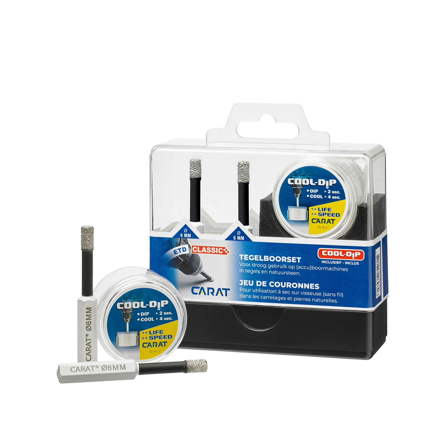 Carat EHSC66CA26 Foret à carreaux 6 mm - 2 pièces + lubrifiant-image