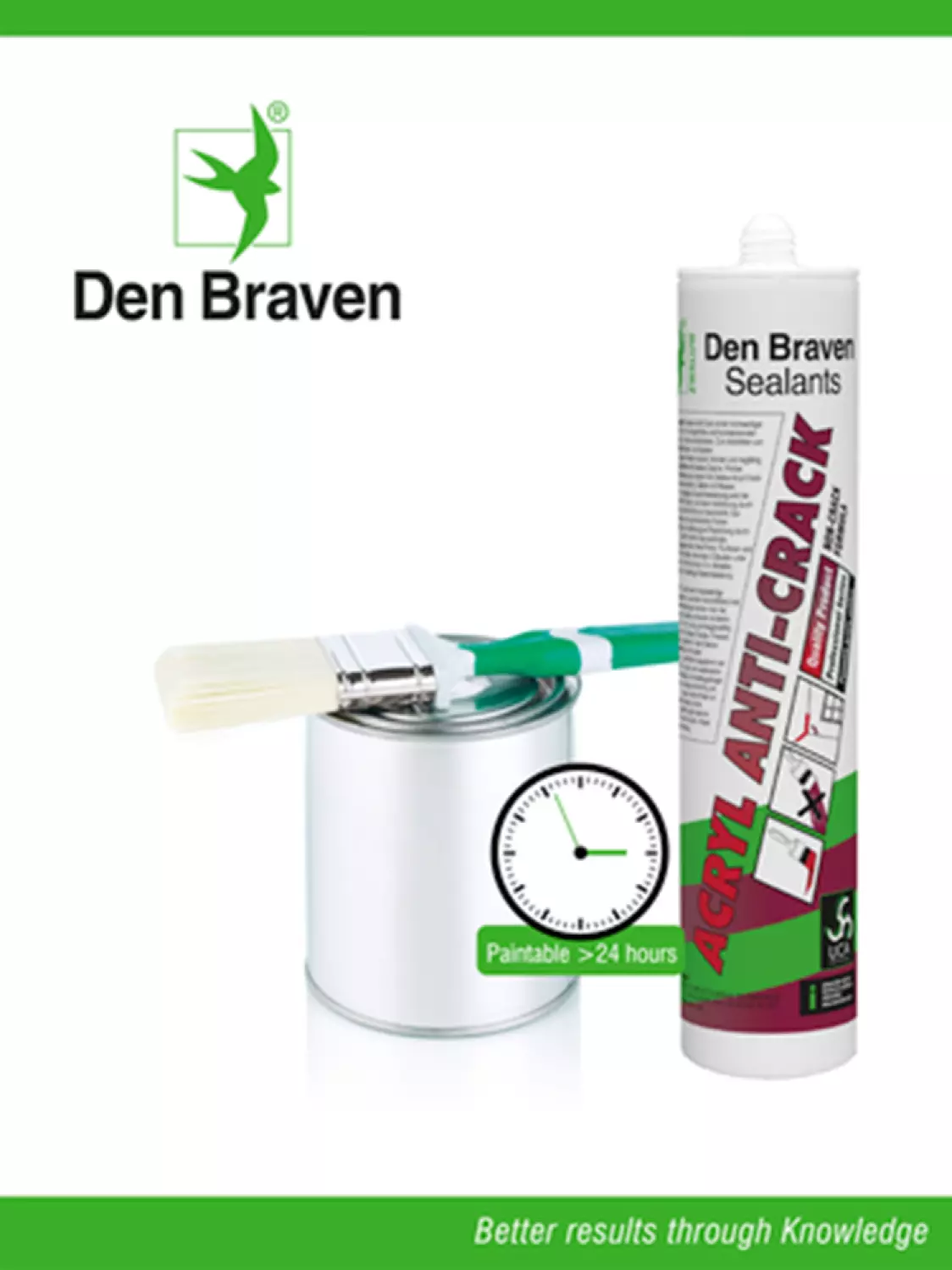 Zwaluw Den Braven 11615201 - Mastic acrylique - Blanc - 310ml-image