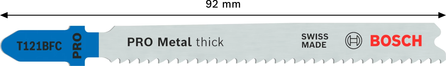 Bosch 2608655096 PRO T121BFC Lame de scie sauteuse épaisse - métal (2 pcs)-image