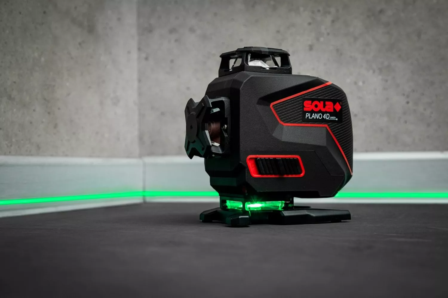 Sola PLANO 4D GREEN 360° Kit laser à croix dans un coffret - Vert - 4x 30 m-image