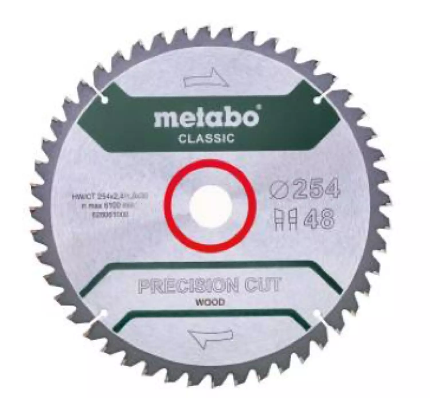 Metabo 628061000 Precision Cut Cirkelzaagblad - 254 x 30 x 48T - Hout-image