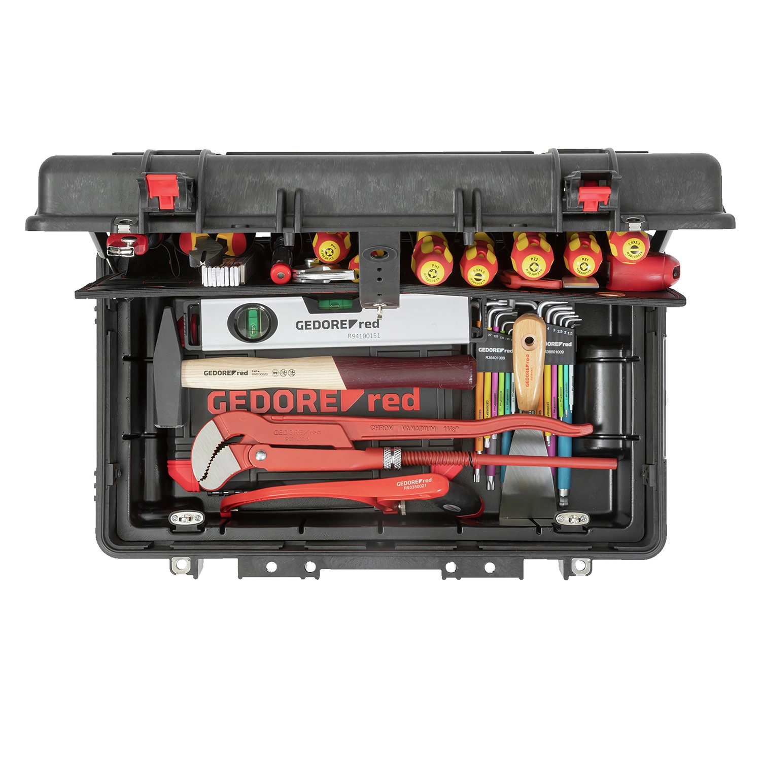 Gedore RED R21902072 Jeu d'outils de plomberie dans un chariot - 72 pièces-image