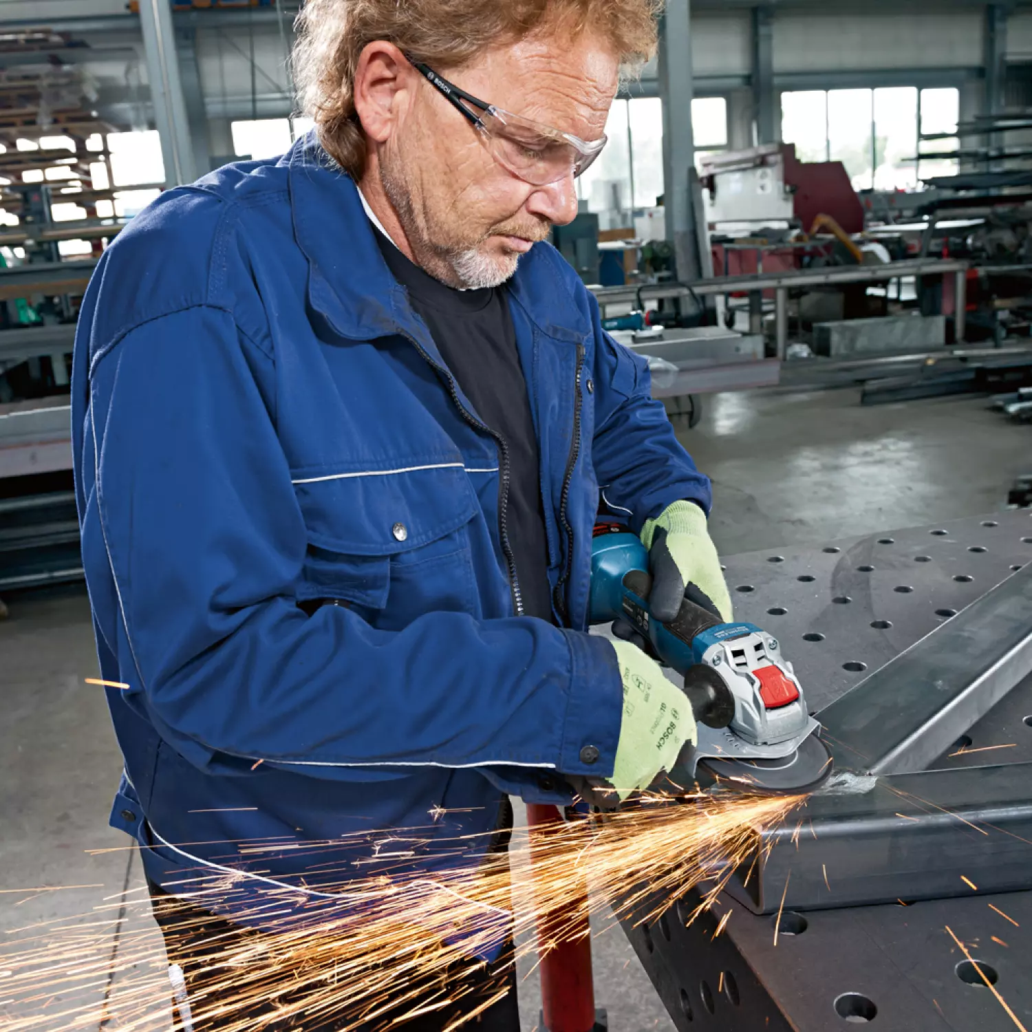Bosch GWX 18V-10 18V Li-Ion accu X-LOCK haakse slijper body in L-Boxx - 125mm - koolborstelloos-image
