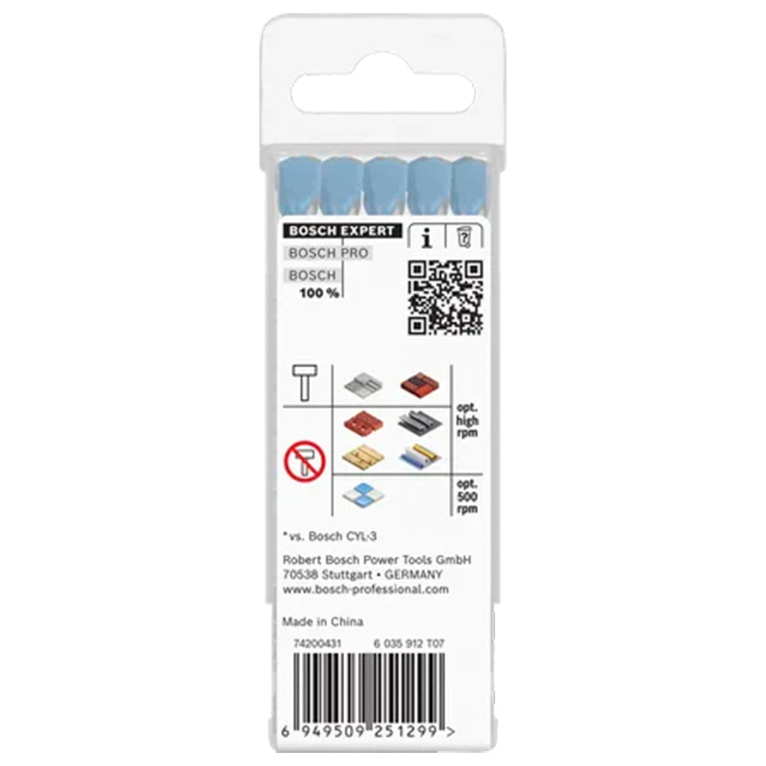 Bosch EXPERT 2608902284 HEX-9 Perceuse multi-usage pour le bâtiment - 6 x 100 x 60 - 10 pièces