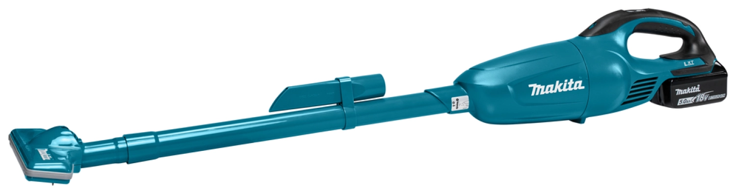Makita DCL181FRT - Aspirateur balai sans-fil - 18V Li-ion kit (1x batterie 5,0 Ah) - 0,65L-image