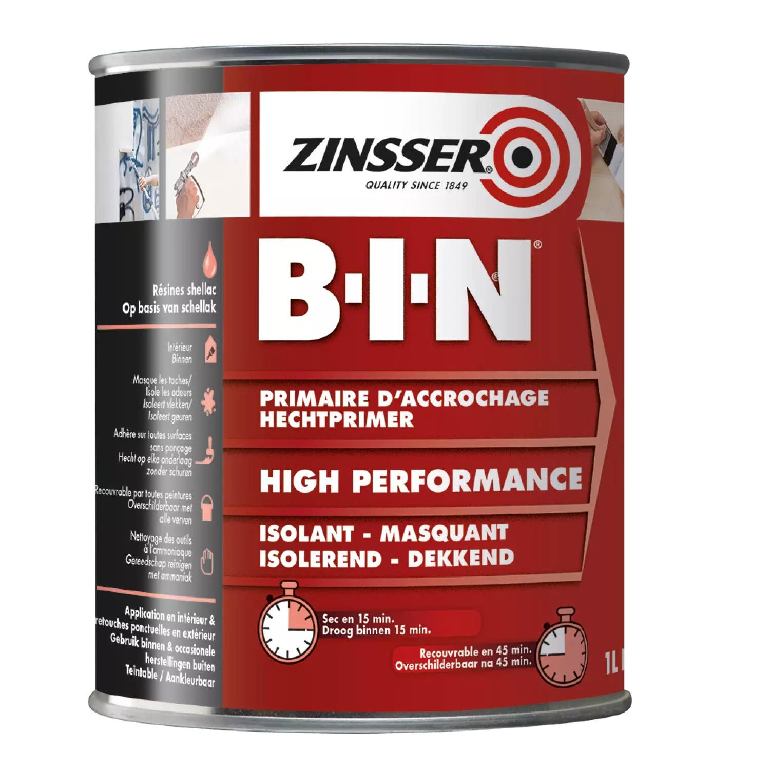 Zinsser Bin mat Primer - wit - 1L-image