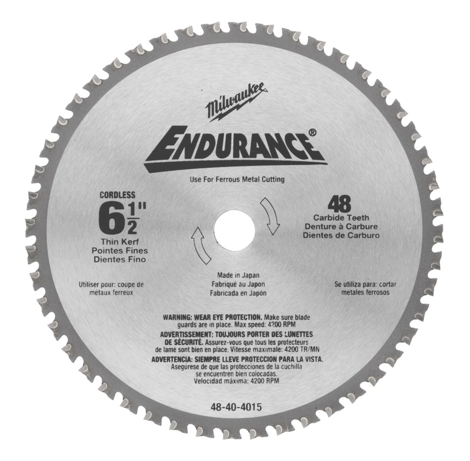 Milwaukee 48404220 / 48404015 Lame de scie circulaire - 165 x 15.87 x 48D-image