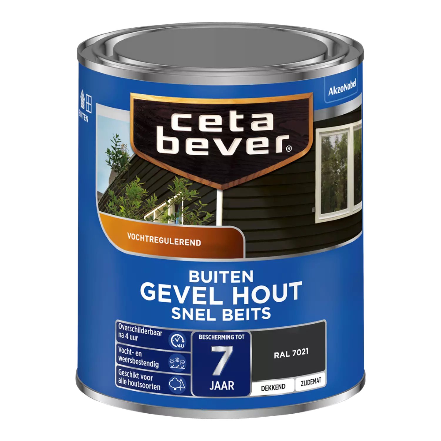 Cetabever Gevel Hout Snel Beits Dekkend - Zwartgrijs - 750ml-image