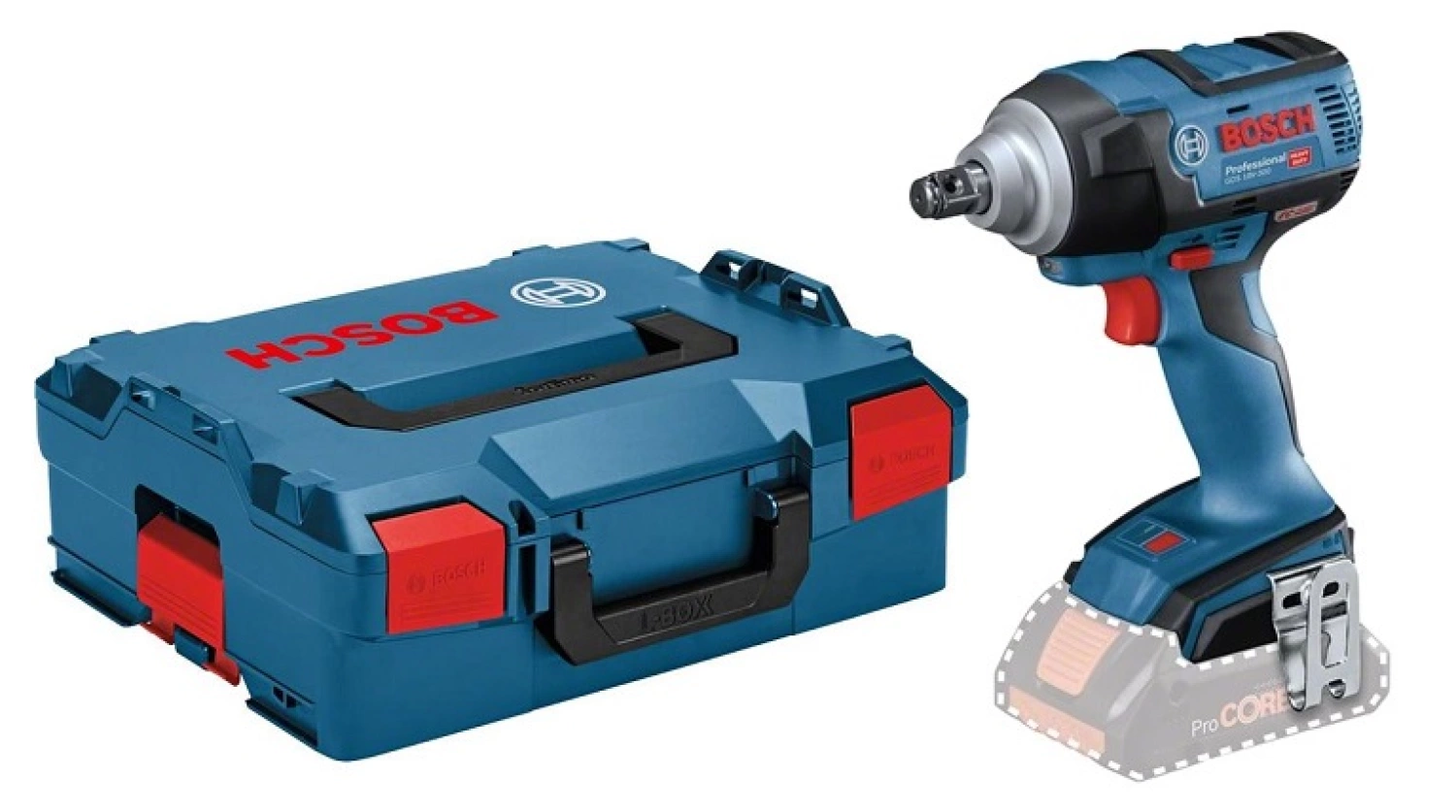 Bosch GDS 18V-300 18V Li-Ion accu slagmoersleutel body in L-Boxx - 1/2" - 300Nm-image